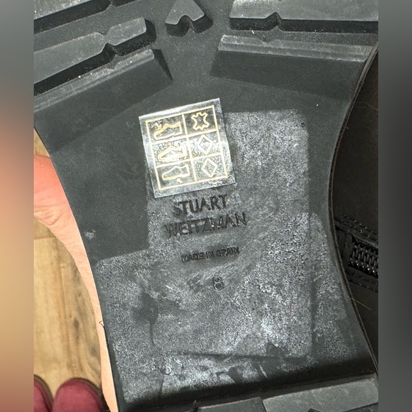 Stuart Weitzman Laine Pearl Leather Combat Boot - Picture 11 of 11